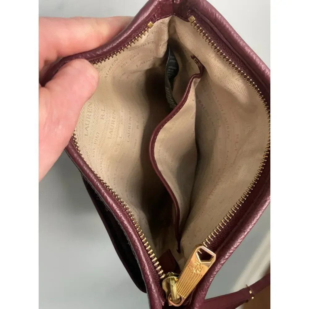 Lauren Ralph Lauren Deep Red Crossbody Bag - Picture 7 of 7